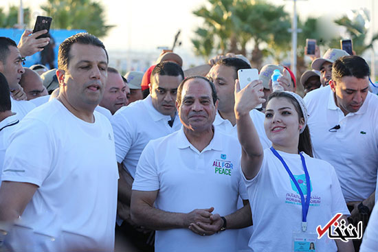 رییس جمهور مصر در ماراتن «همه برای صلح» دوید